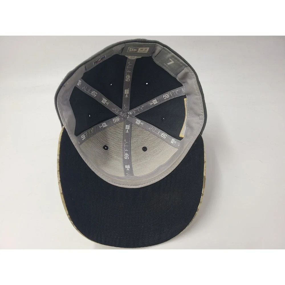 Detroit Lions Salute‎ To Service Camo New Era 59Fifty Fitted 7 Hat Cap NFL Gray